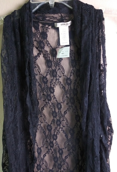 Ventra Teez Other - New Long Black Lace Cardigan Kimono Sz XL